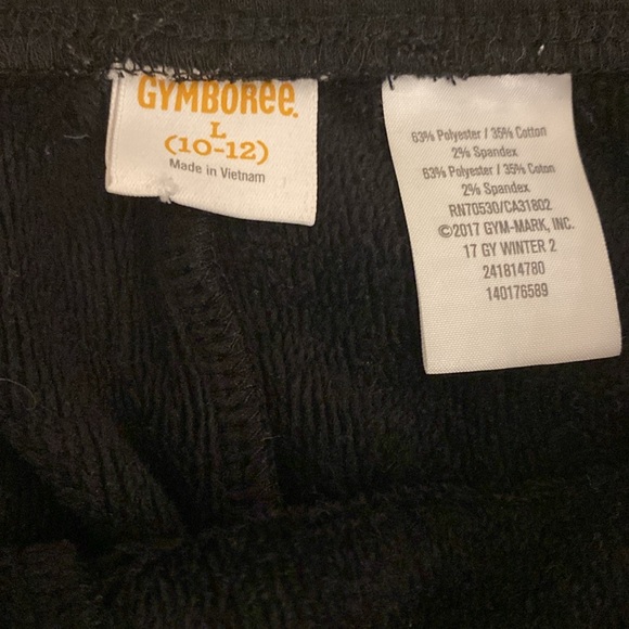 Gymboree Black jogging pants with silver stars on the ankles - Picture 2 of 3